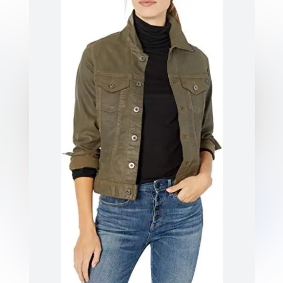 AG Adriano Goldschmied Women's Olive Denim Jacket NWOT Size S